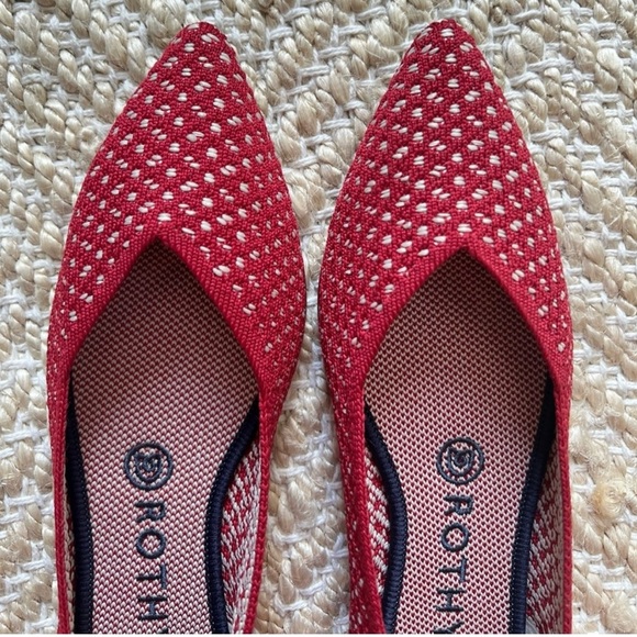 Rothy's Shoes - Rothy's Red and Cream Women's Flats